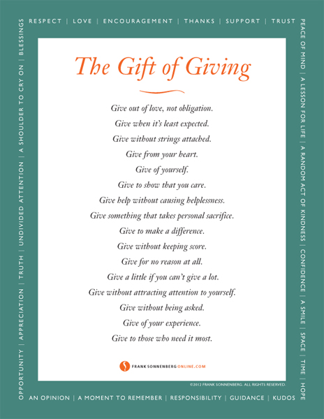 The Gift of Giving